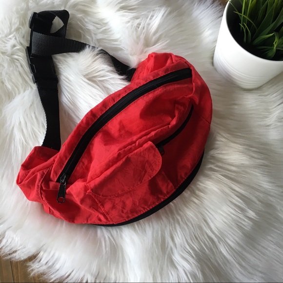 Unbranded Handbags - 1980’s Vintage Red Fanny Pack EUC